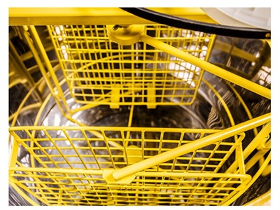 Медогонка 2-х рамочная ручная поворотная, кран из нержавейки. - фото 4969